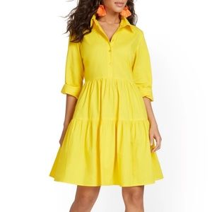 NWT NY&CO Tiered Poplin Shirtdress XXL